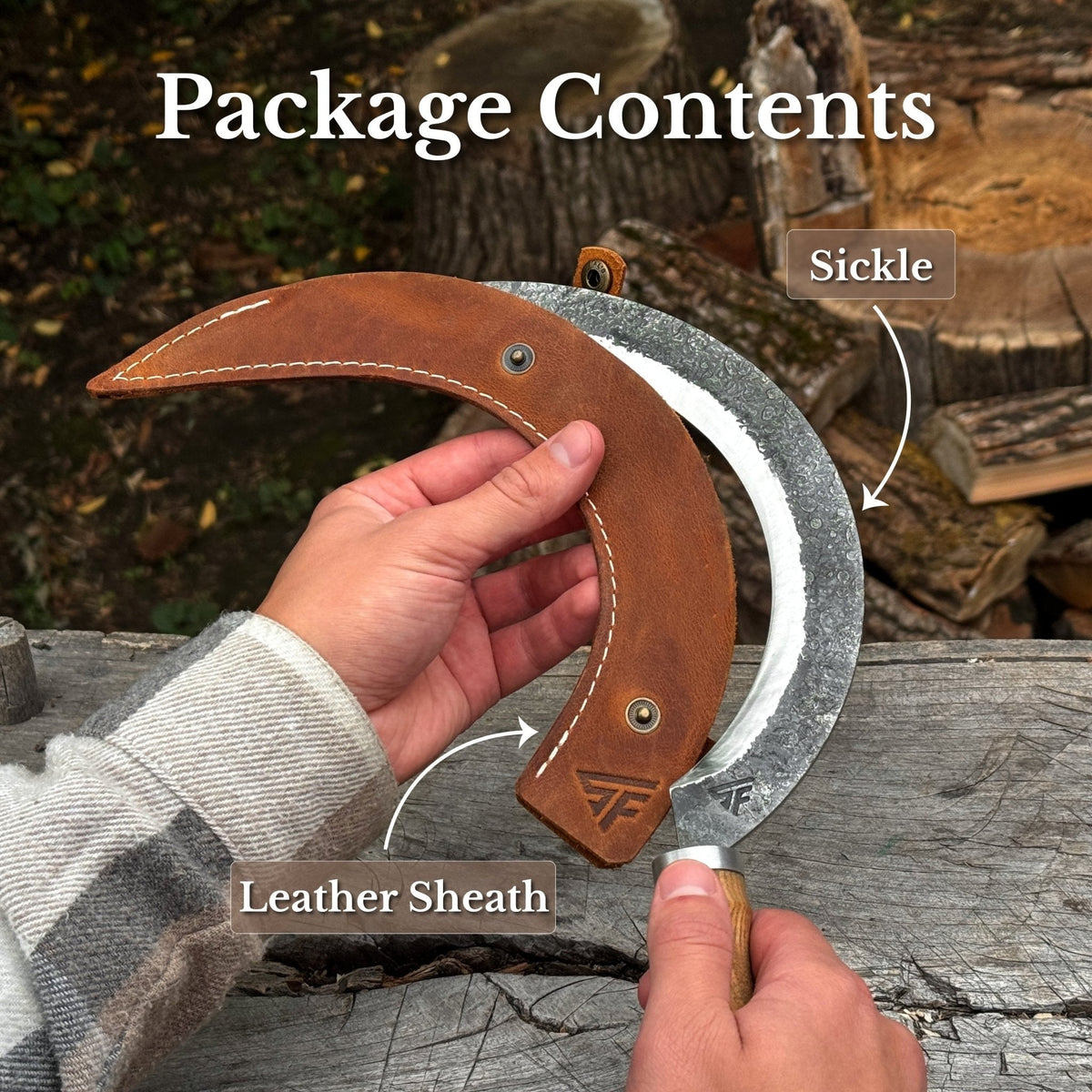 Hand-Forged Large Sickle, ⌀19 cm (7.5 inches)