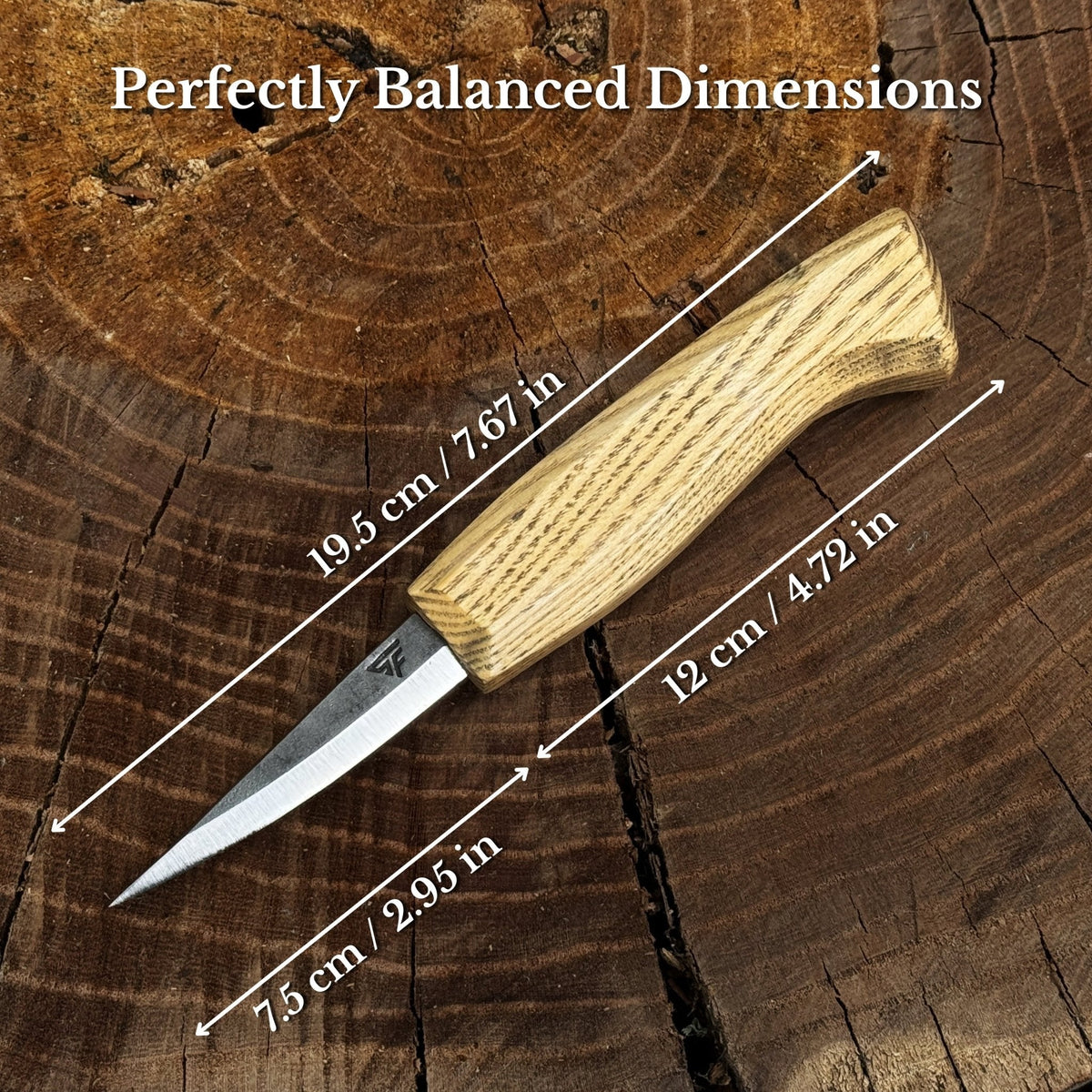Hand-Forged Sloyd Knife, 7.5 cm (2.95 inches)
