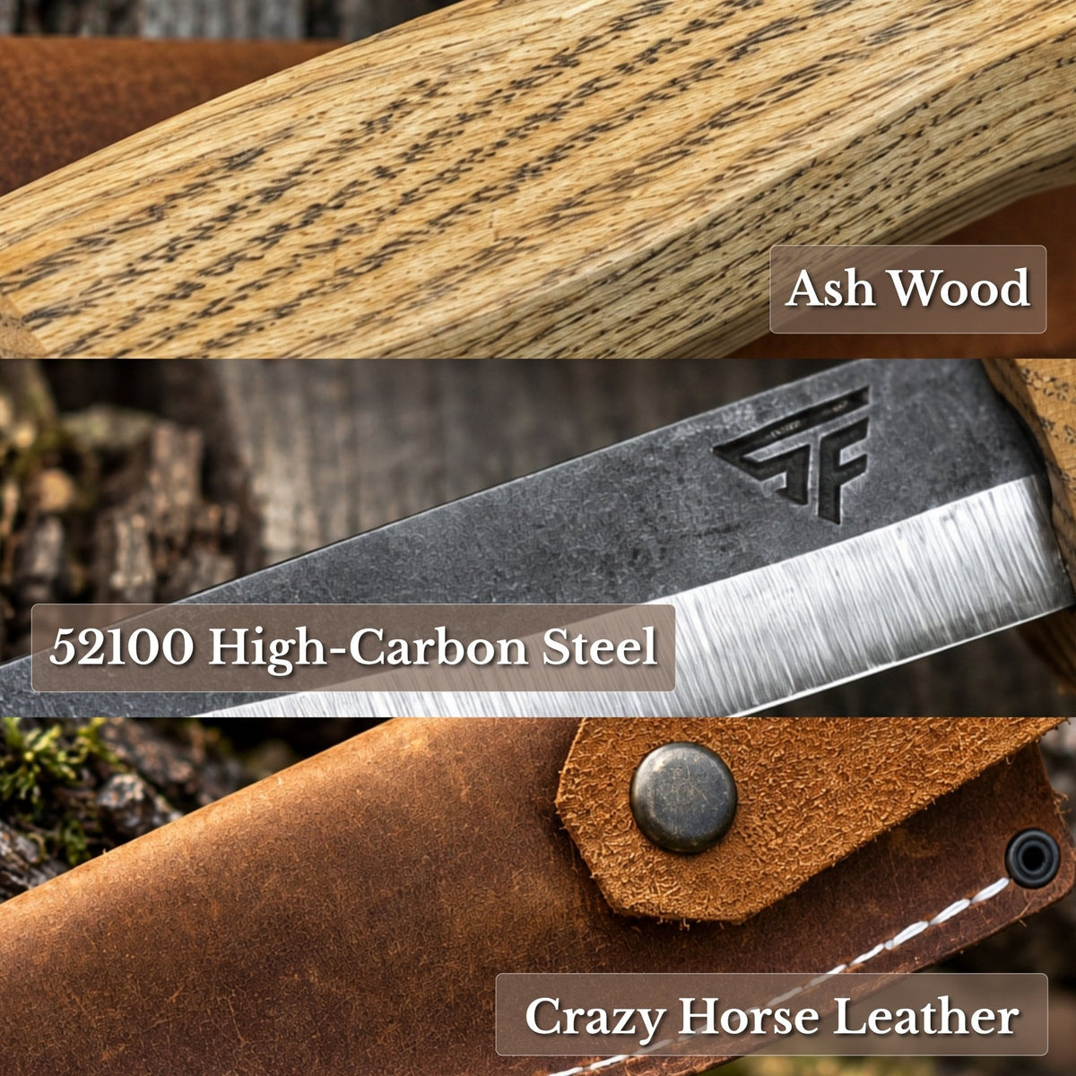Hand-Forged Sloyd Knife, 7.5 cm (2.95 inches)