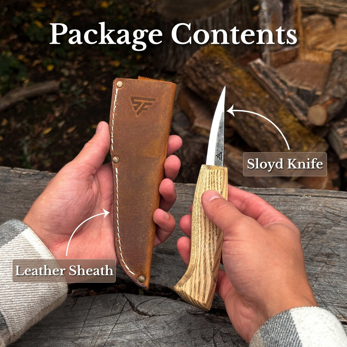 Hand-Forged Sloyd Knife, 7.5 cm (2.95 inches)