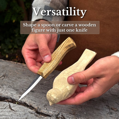 Hand-Forged Sloyd Knife, 7.5 cm (2.95 inches)