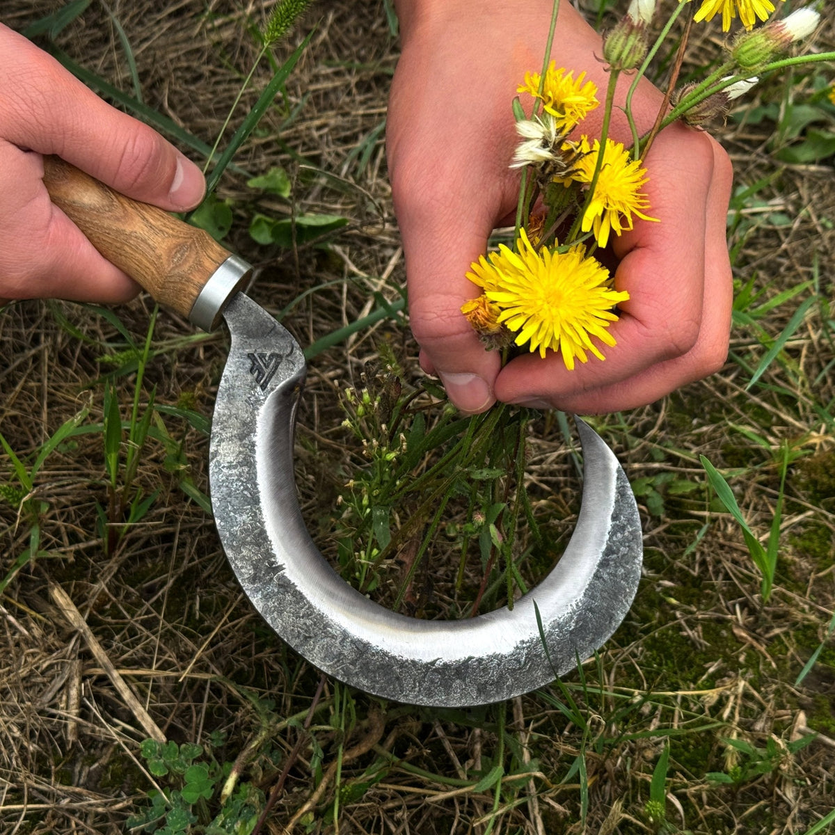 Hand-Forged Small Sickle, ⌀9 cm (3.54 inches)