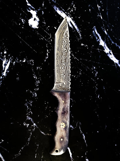 Titan Cavalry - Damascus steel/ Tanto point/ EDC / Tactical blade TD-010-B