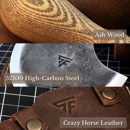 Leather Round (Half Moon) Knife, 10.5 cm (4.1 inches)
