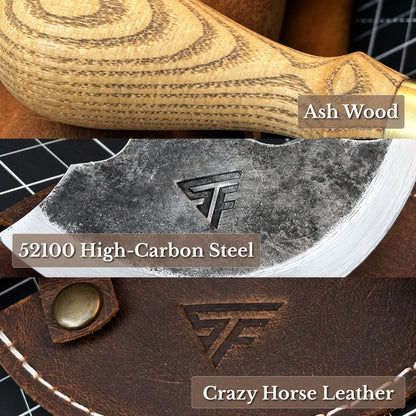 Leather Round Knife, 10 cm (3.9 inches)