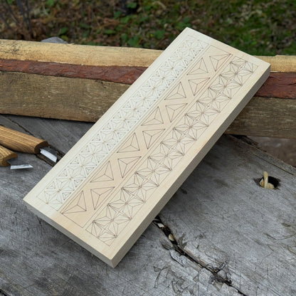 Linden Wood Carving Board with Pre-Drawn Pattern