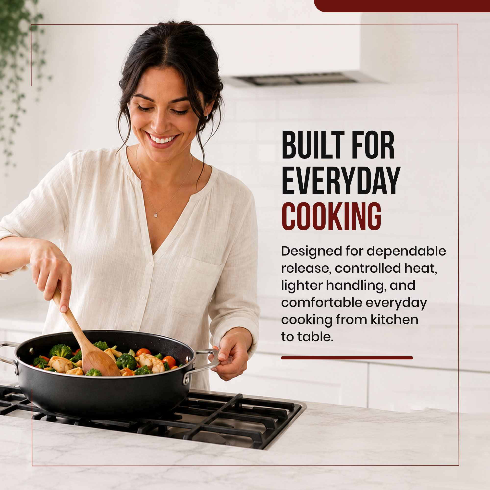 Ceramic Nonstick Sauté Pan with Lid, 3.5-Qt