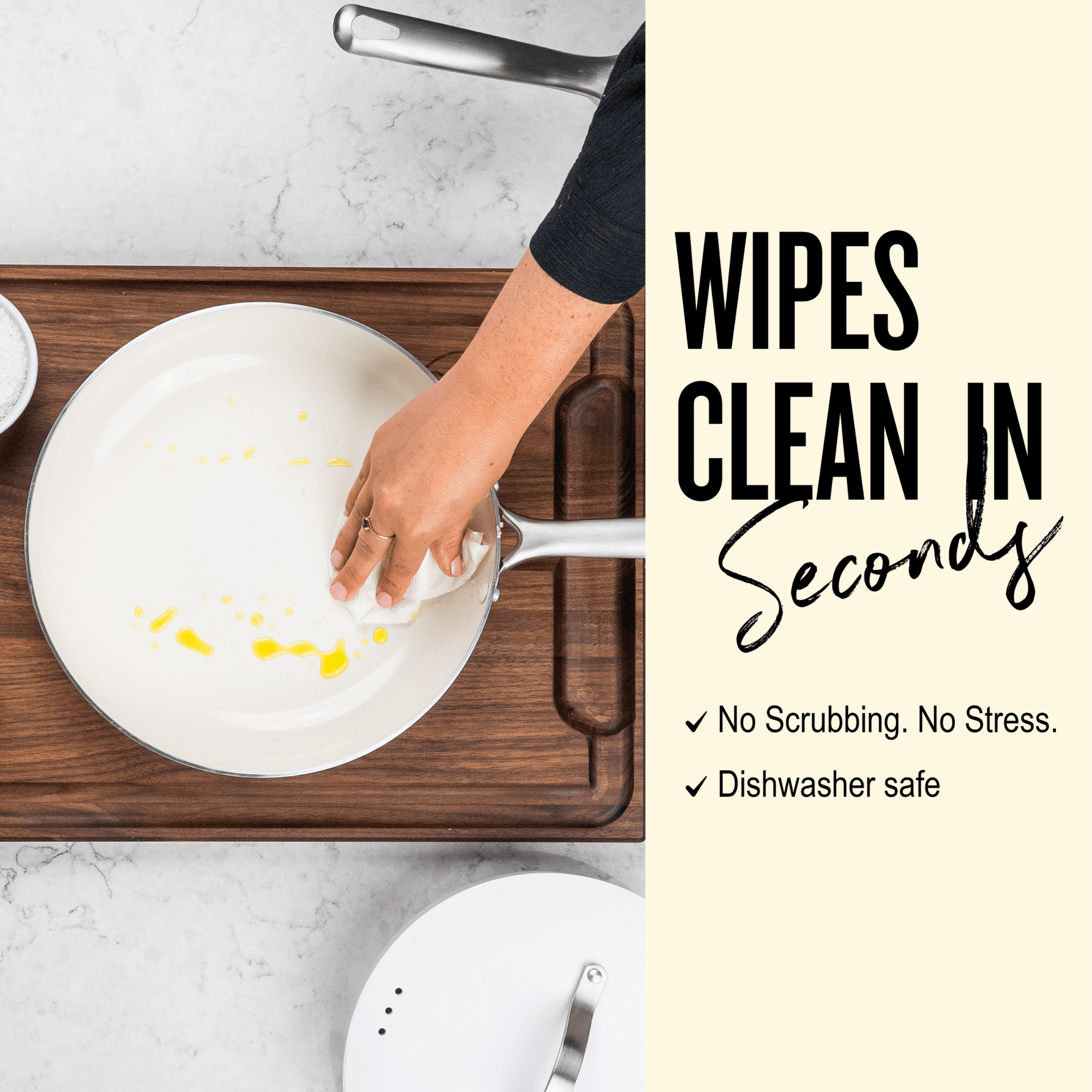 Mobi 8-Piece Ceramic Cookware Set | Cannoli Cream