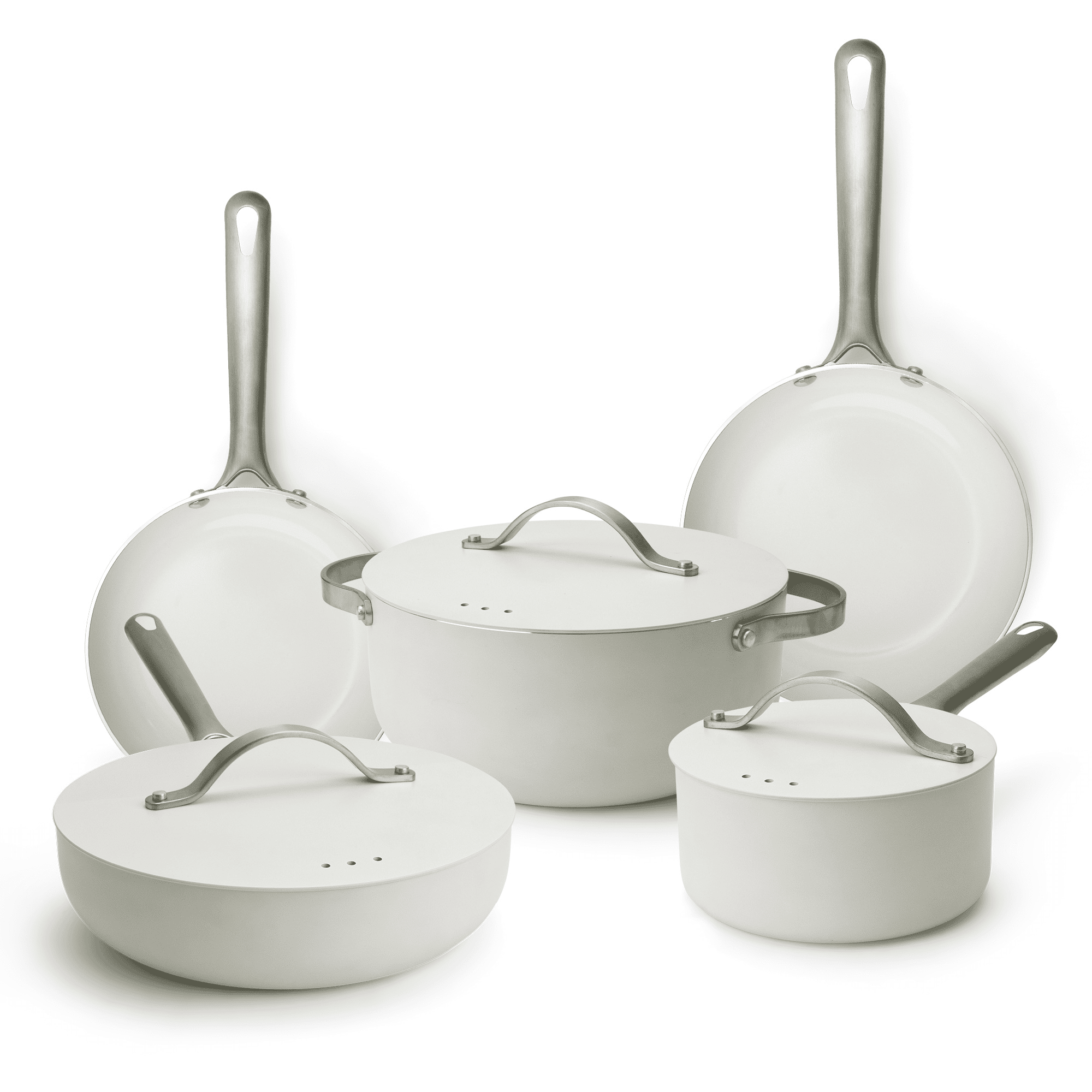 Mobi 8-Piece Ceramic Cookware Set | Cannoli Cream
