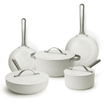 Mobi 8-Piece Ceramic Cookware Set | Cannoli Cream