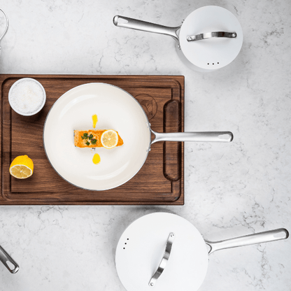 Mobi 8-Piece Ceramic Cookware Set | Cannoli Cream