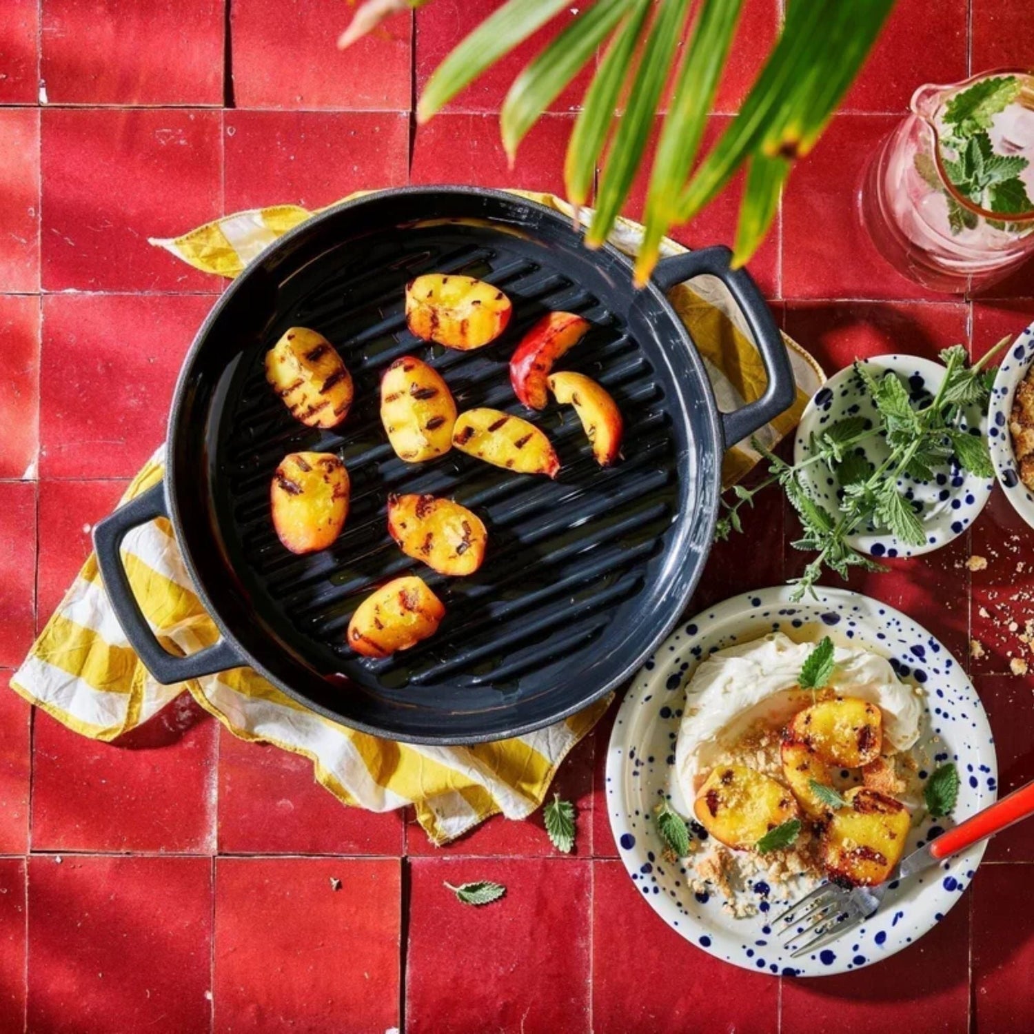 Enameled Cast Iron Grill Pan, 11"