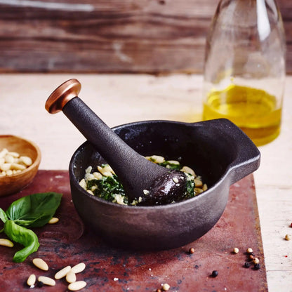 Enameled Cast Iron Mortar &amp; Pestle Set, 2-Cup
