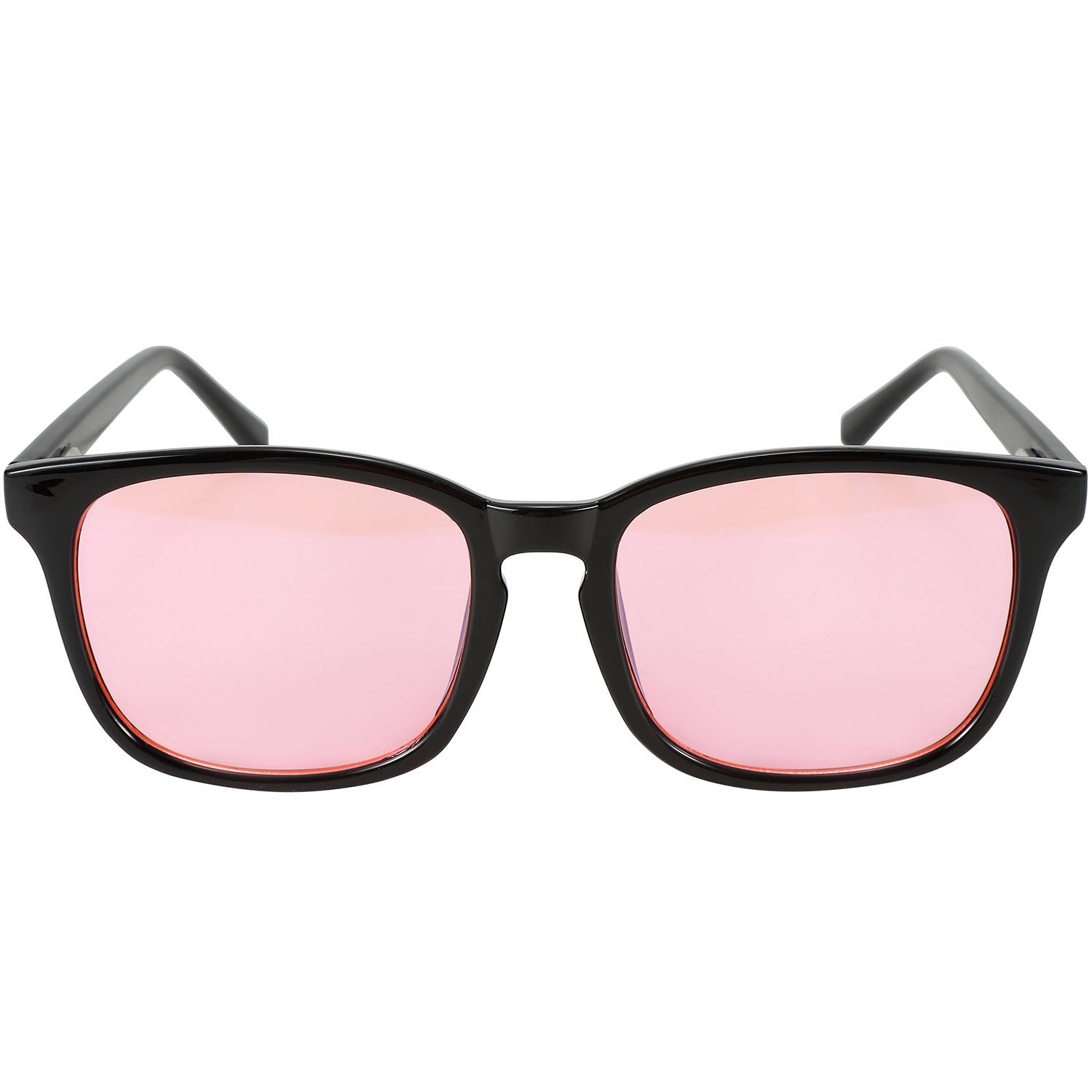 Night-time FL-41 Rose Blue Light Blocking Glasses - Black