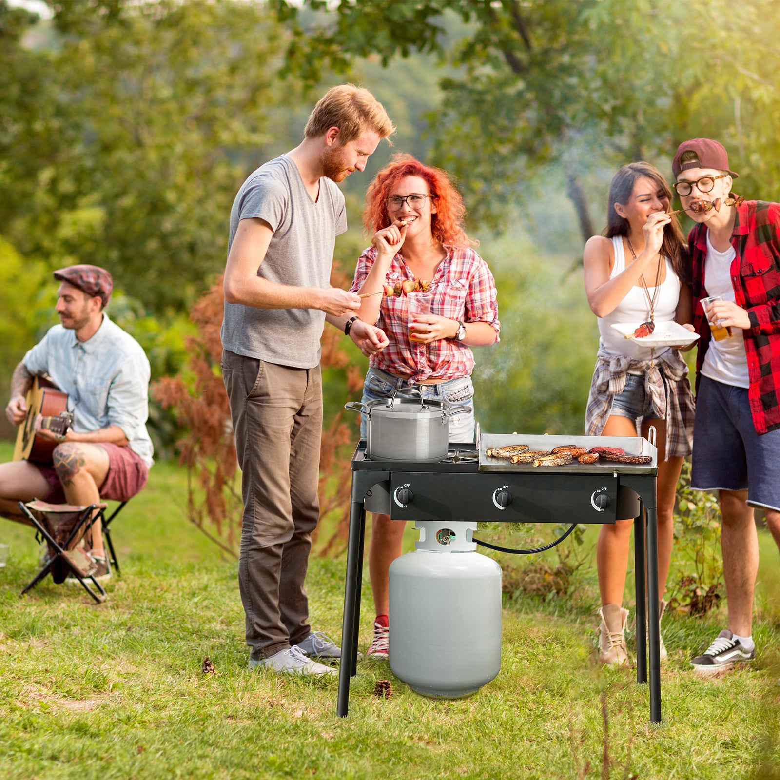 225000 BTU Portable Propane 3 Burner Gas Cooker – Health Ranger Store