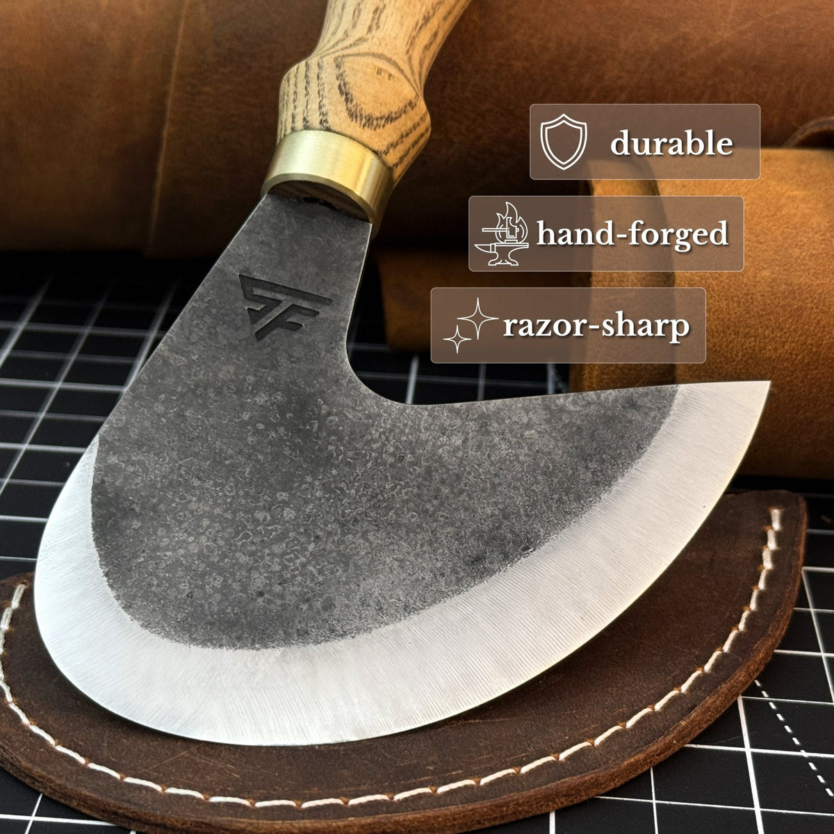 Professional Leather Crafting Half Round Knife, 10.5 cm (4.1 inches)