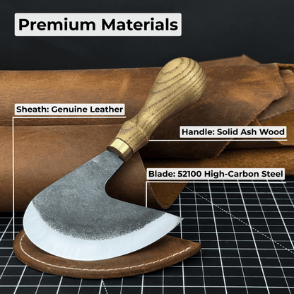 Professional Leather Crafting Half Round Knife, 10.5 cm (4.1 inches)