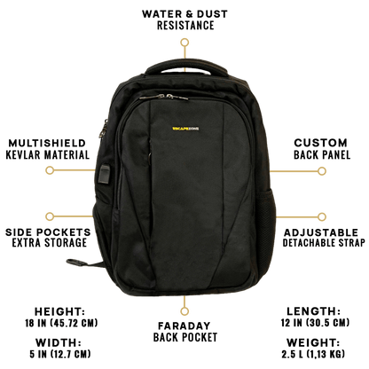 EscapeZone Shield/Faraday Ballistic Backpack-NAVY