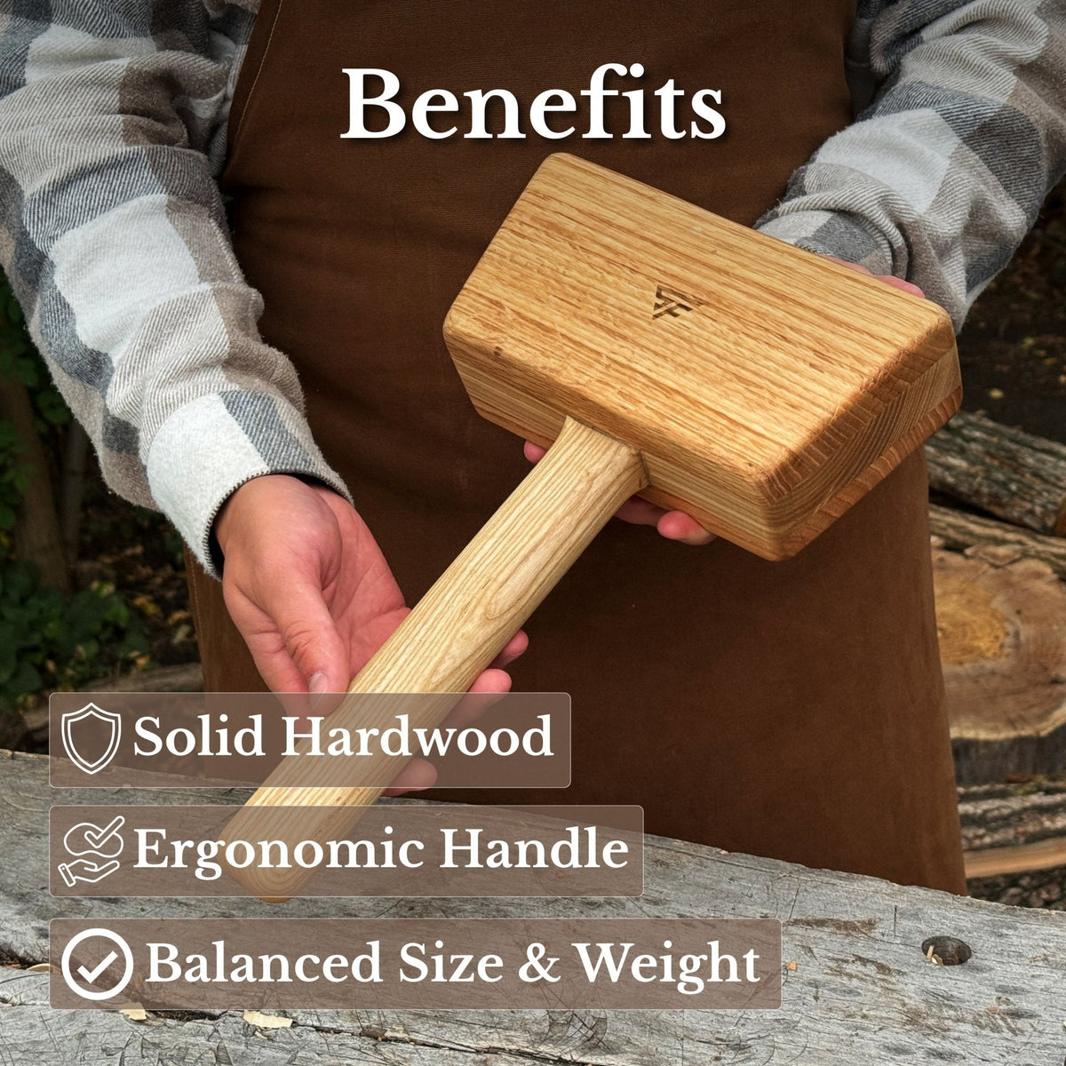 Quiet 35 oz Wooden Mallet (Mallet Tool)