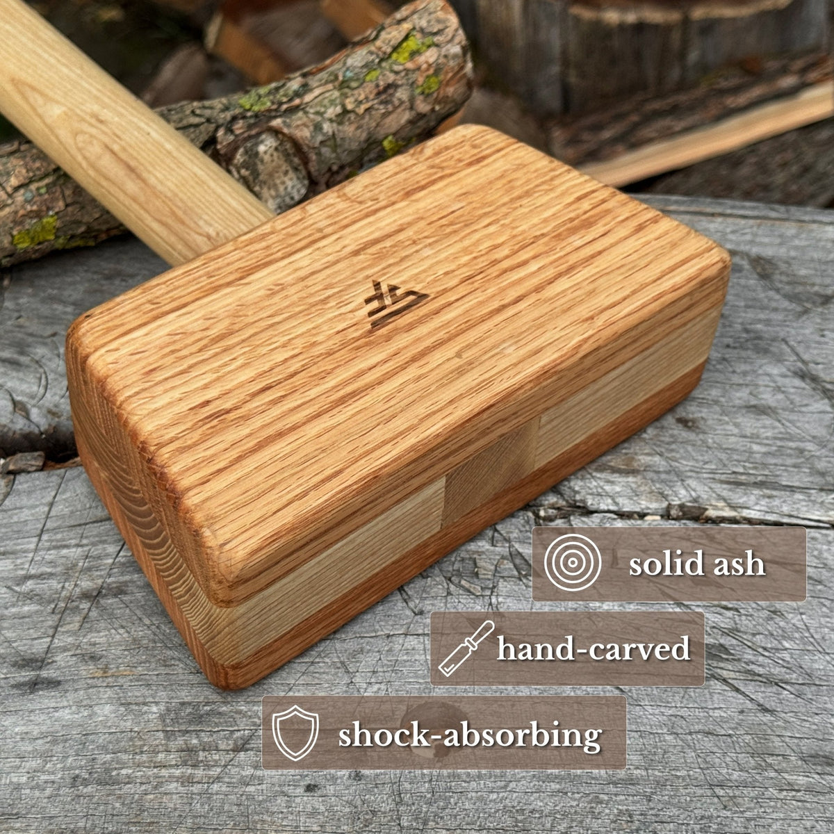 Quiet 35 oz Wooden Mallet (Mallet Tool)
