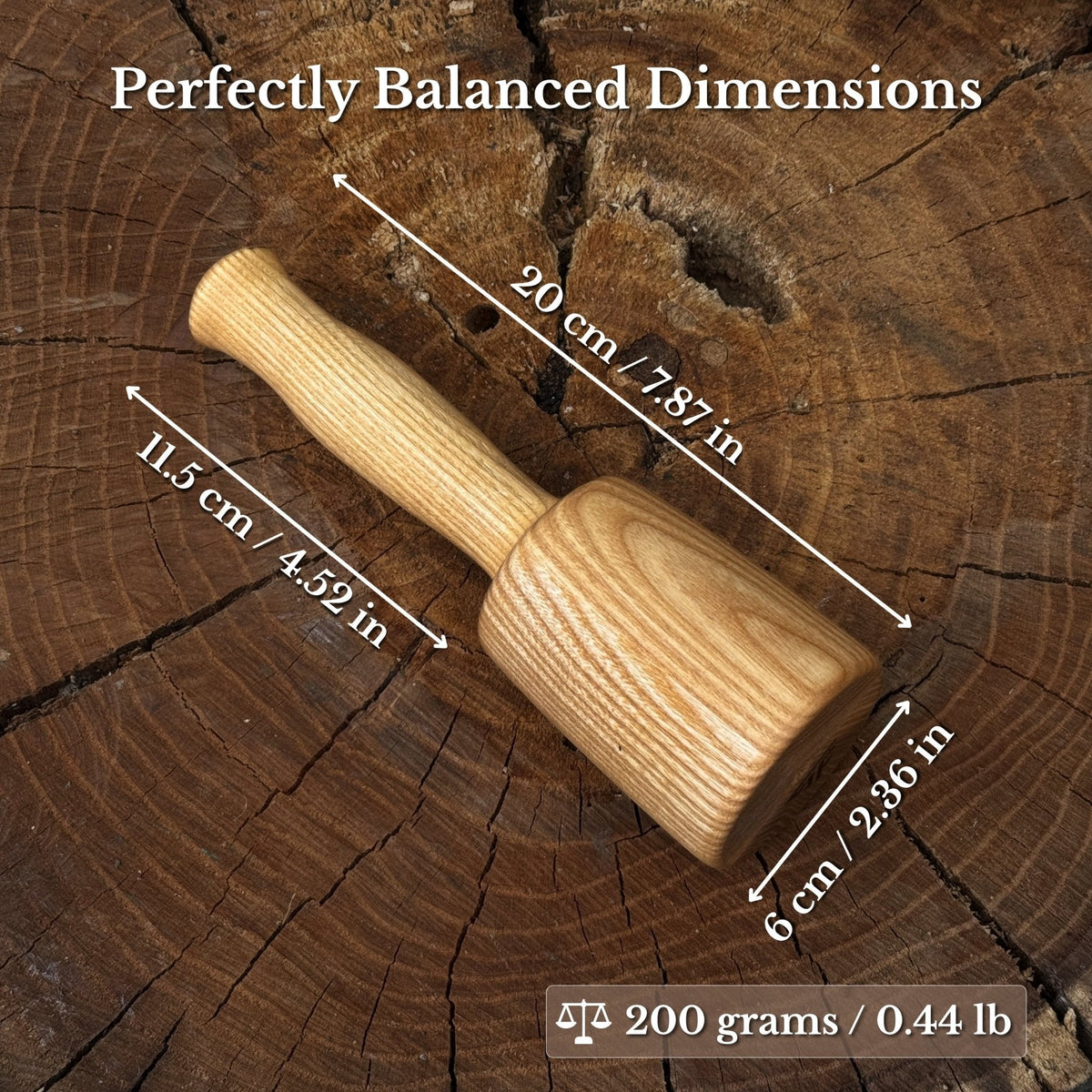 Quiet 7 oz. Wooden Mallet (Mallet Tool)