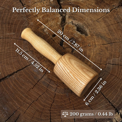 Quiet 7 oz. Wooden Mallet (Mallet Tool)