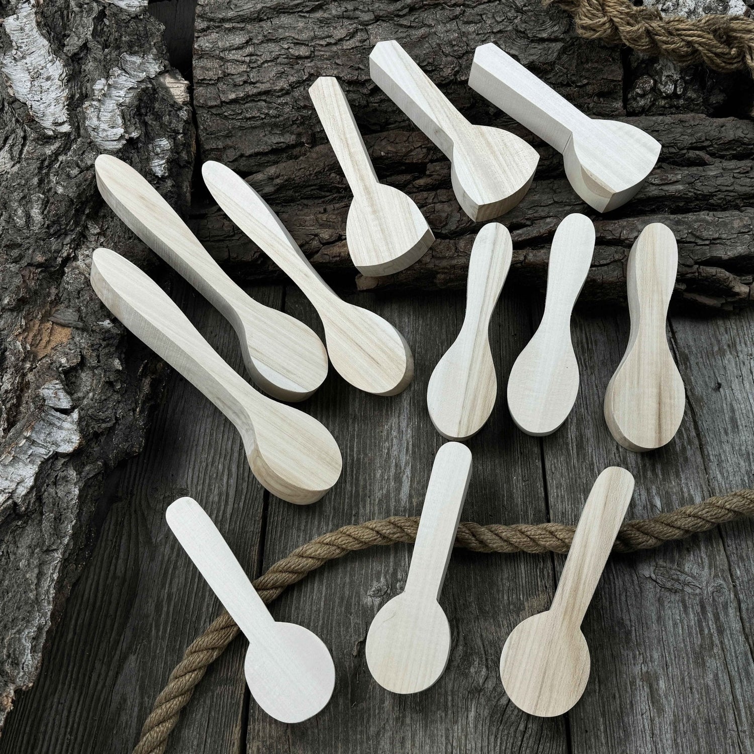 Set of 12 Linden Wood Spoon Carving Blanks