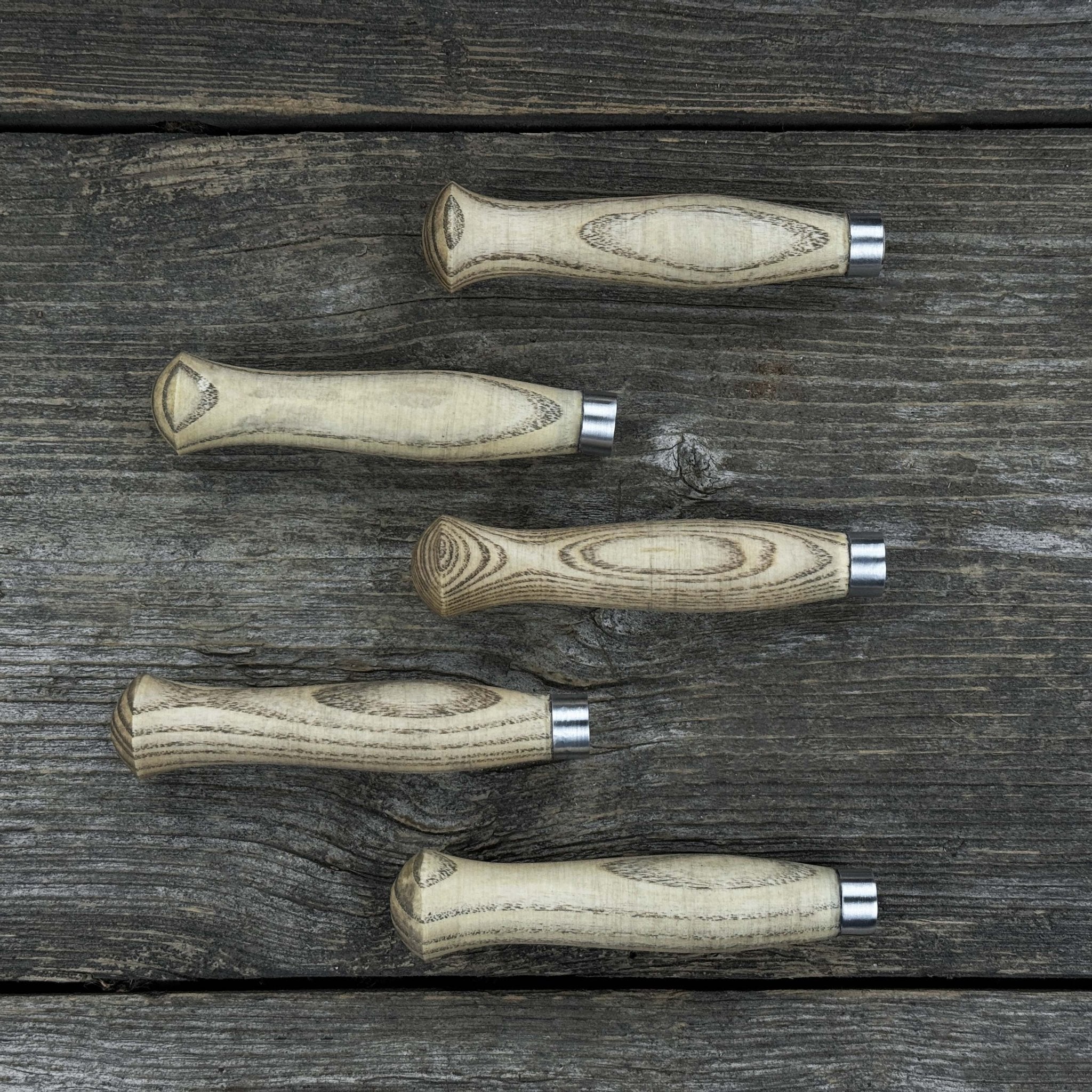 Set of 5 Ash Handles – Ideal for Carving Knives &amp; Hand Tool Repair