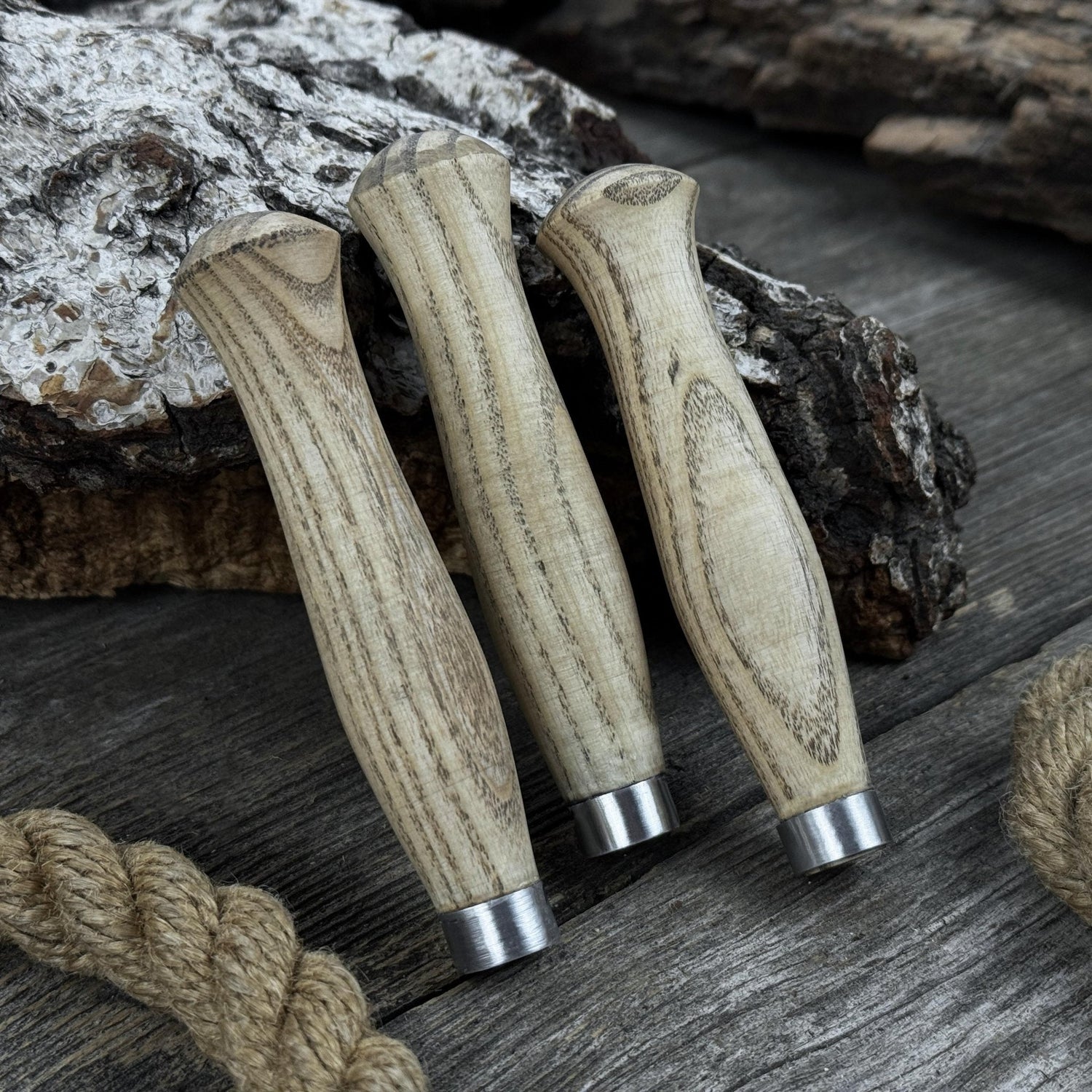 Set of 5 Ash Handles – Ideal for Carving Knives &amp; Hand Tool Repair