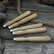 Set of 5 Ash Wood Handles for Chisels and Gouges with Aluminum Rings ...