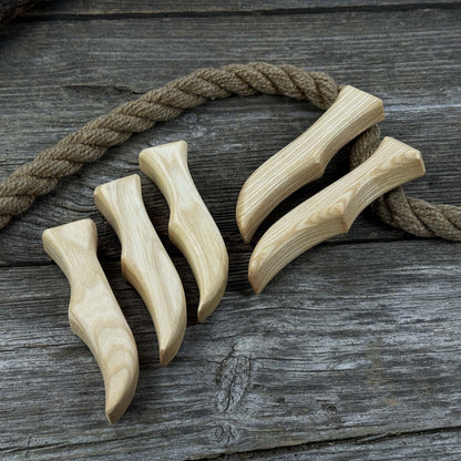 Set of 5 Ash Wood Knife Handles