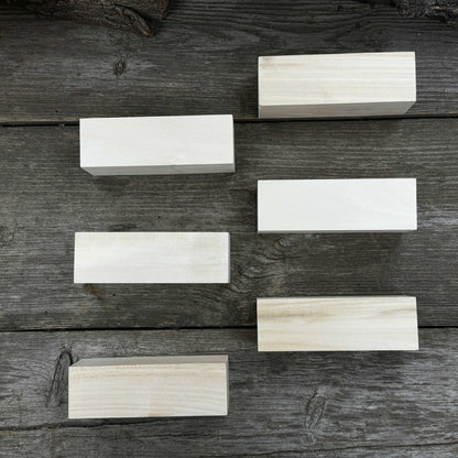 Set of 6 Large Linden Wood Carving Blanks