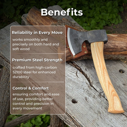 Small Carving Axe, 0.65 kg (1.43 lb)