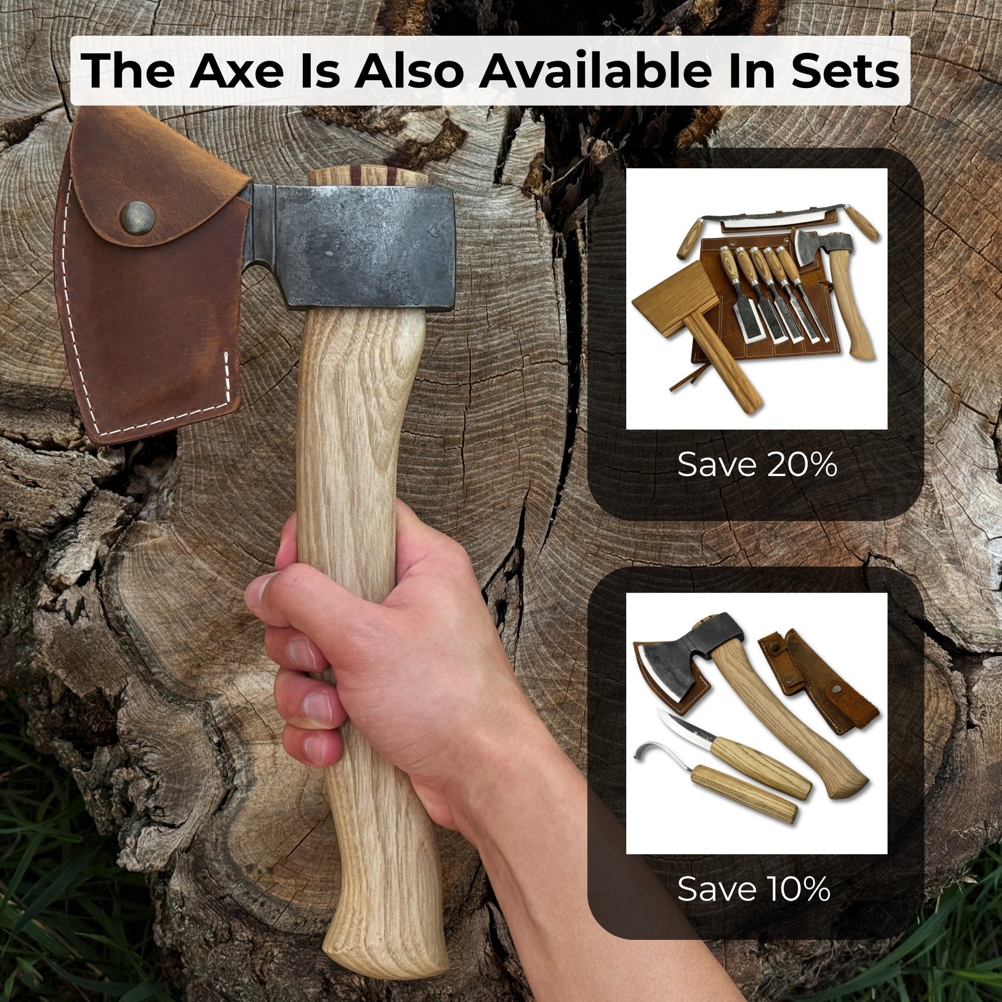 Small Carving Axe, 0.65 kg (1.43 lb)