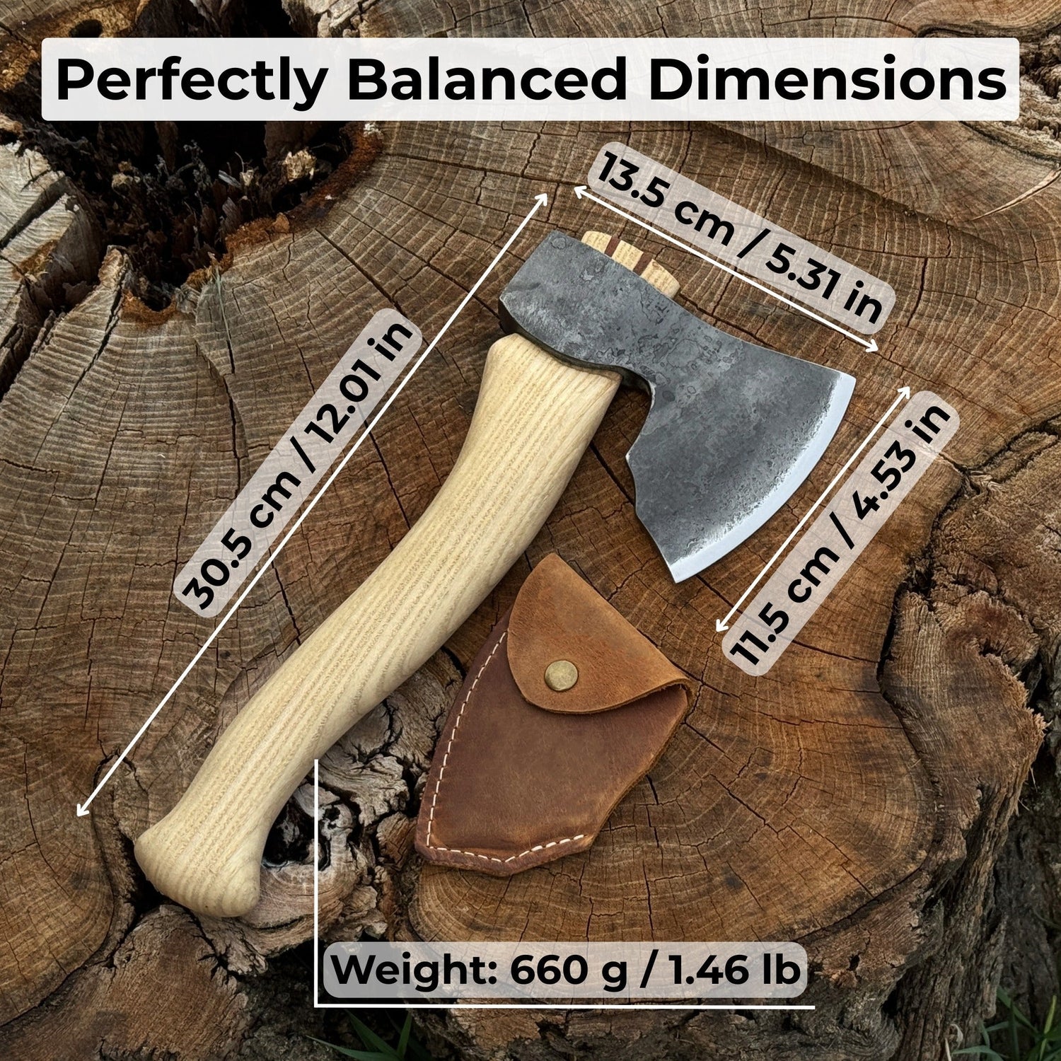 Small Carving Axe, 0.66 kg (1.46 lb)