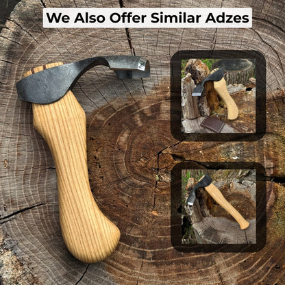 Small Kuksa Adze with Deep Curved (Round) Blade, 4.5 cm (1.8 in)