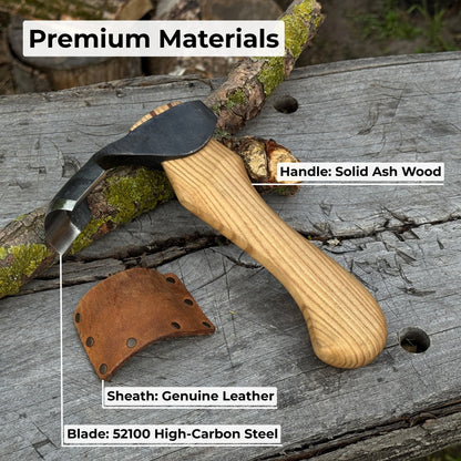Small Kuksa Adze with Deep Curved (Round) Blade, 4.5 cm (1.8 in)