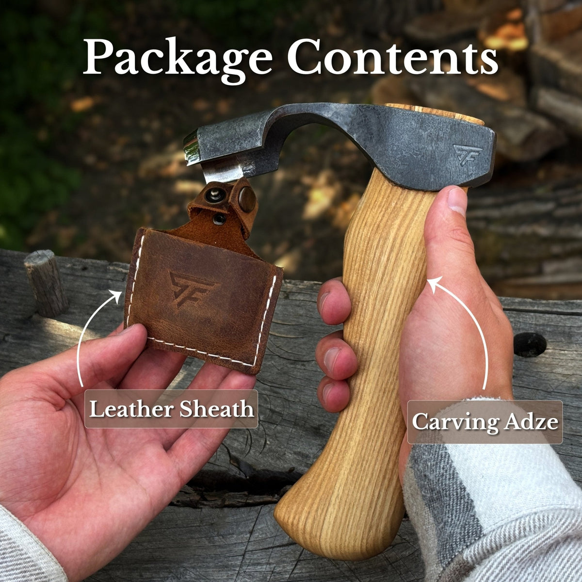 Small Kuksa Adze with Deep Curved (Round) Blade, 4.5 cm (1.8 in)