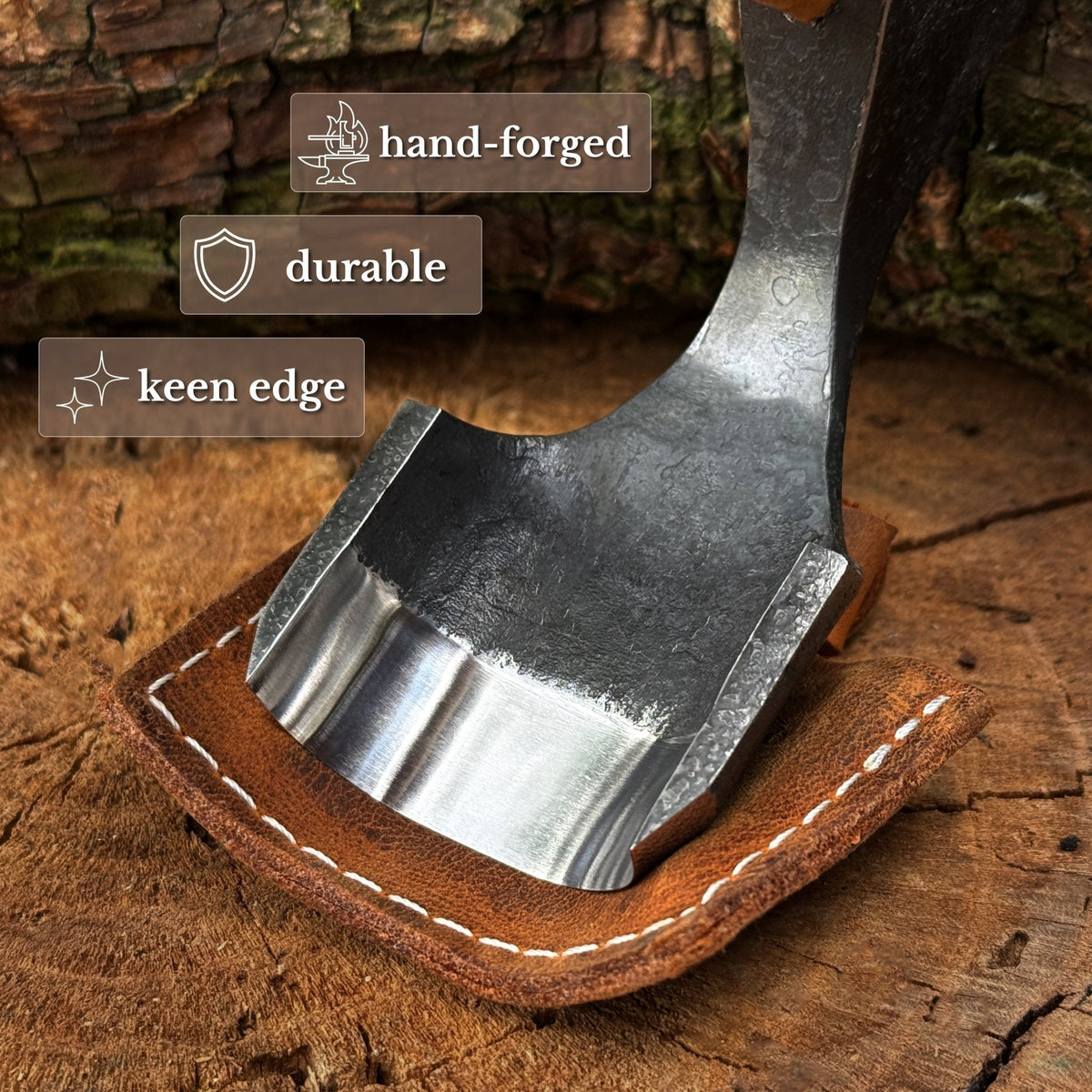 Small Kuksa Adze with Deep Curved (Round) Blade, 4.5 cm (1.8 in)