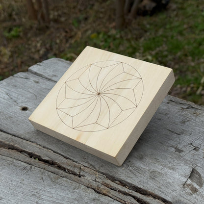 Small Linden Wood Carving Board with Pre-Drawn Pattern