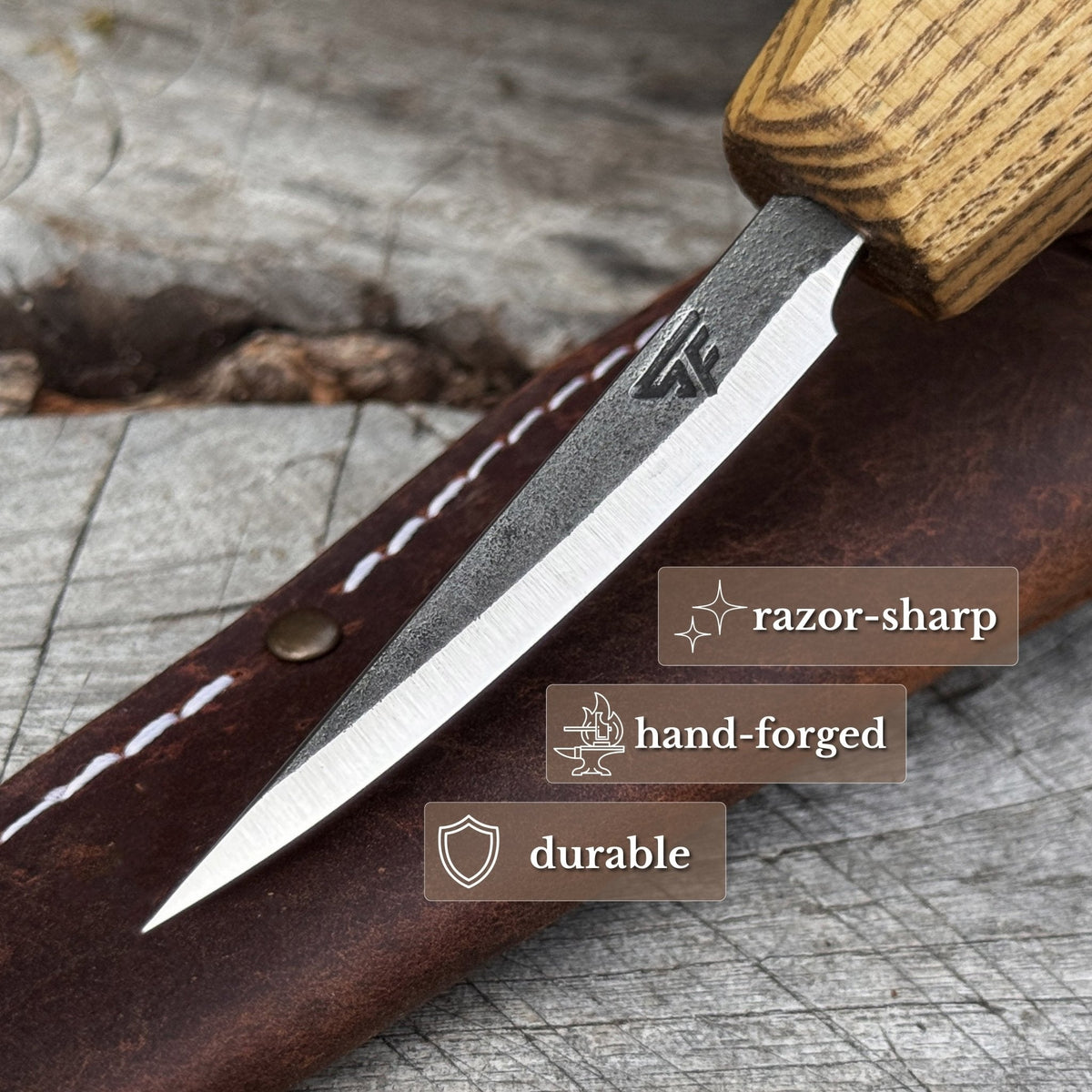 Small Sloyd Carving Knife, Blade 6.5 cm (2.56 inches)