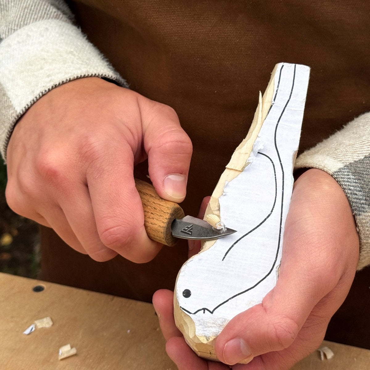 Small Whittling Carving Knife, 3.5 cm (1.38 inches)