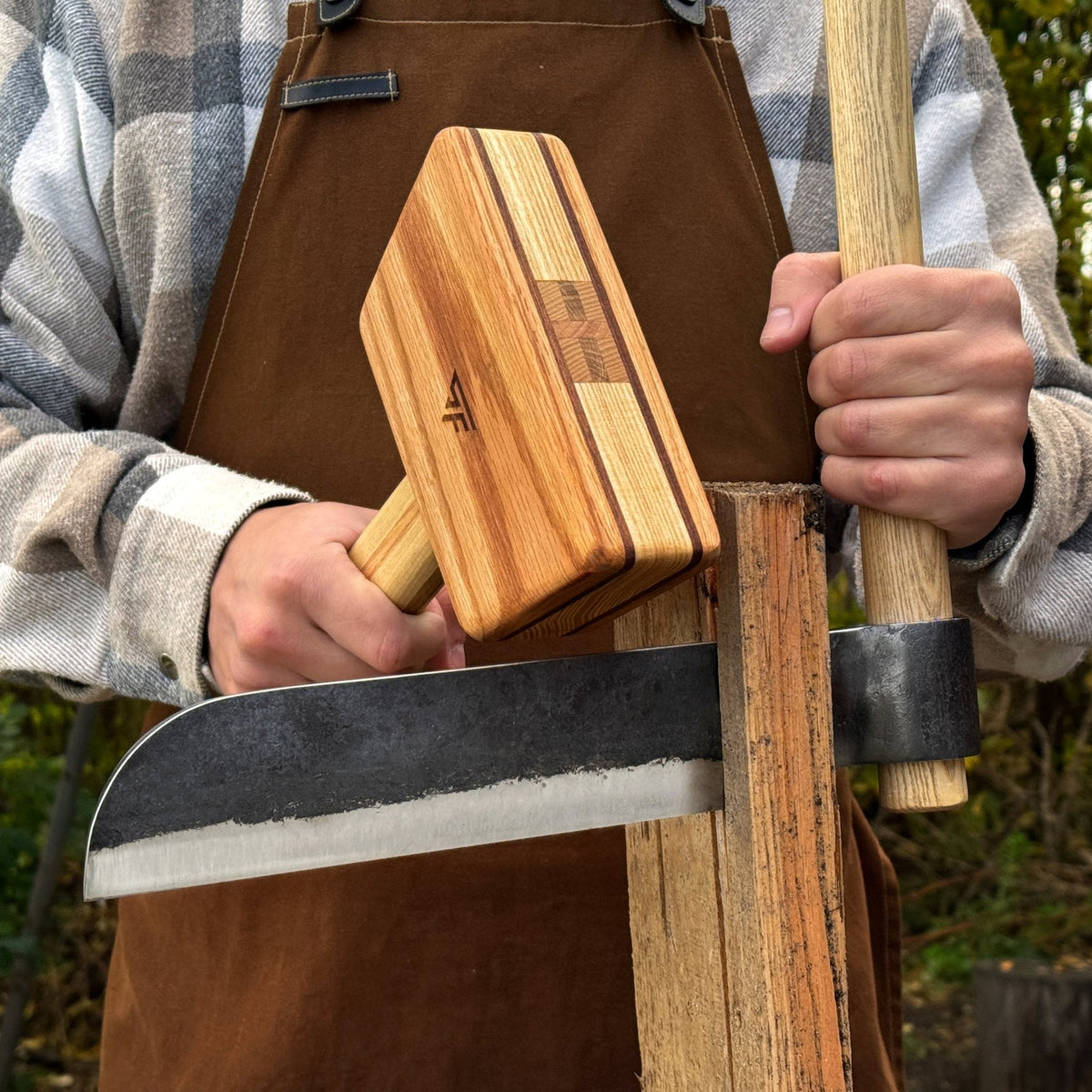 Splitting Froe with Wooden Mallet