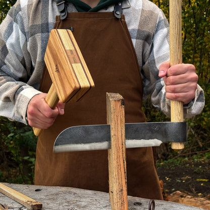 Splitting Froe with Wooden Mallet