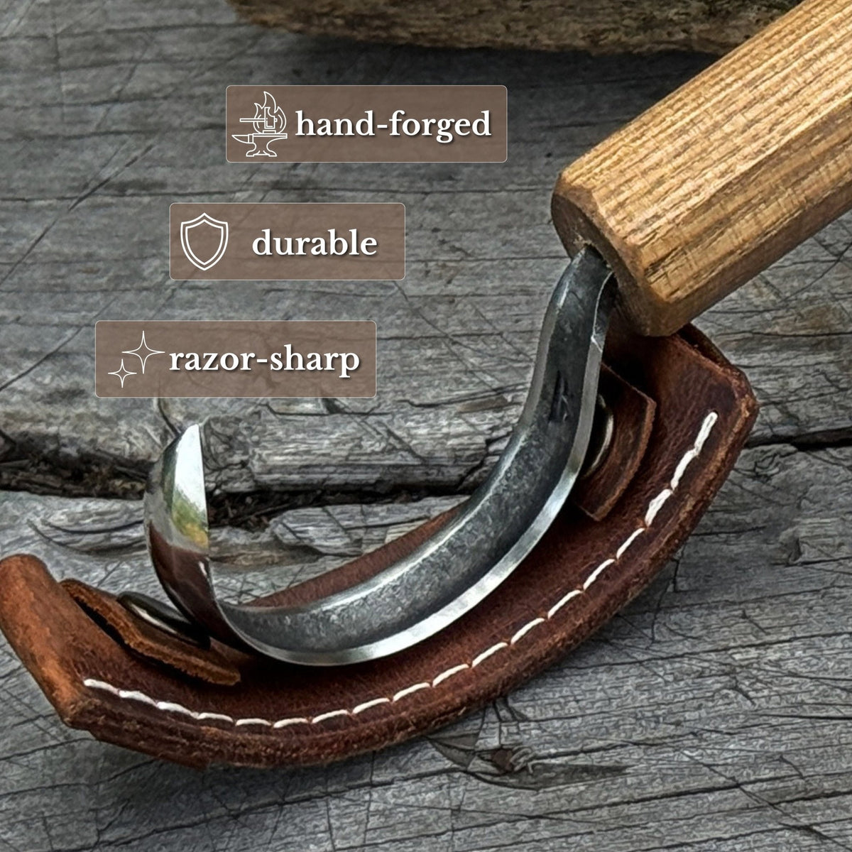 Spoon Carving Hook Knife – Large Radius Curve 5.5 cm (2.17 inches)