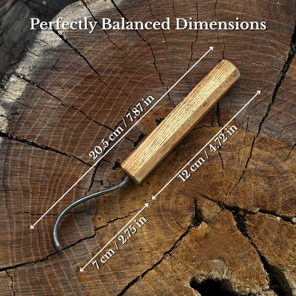 Spoon Carving Hook Knife – Long Curved Blade 7 cm (2.7 inches)
