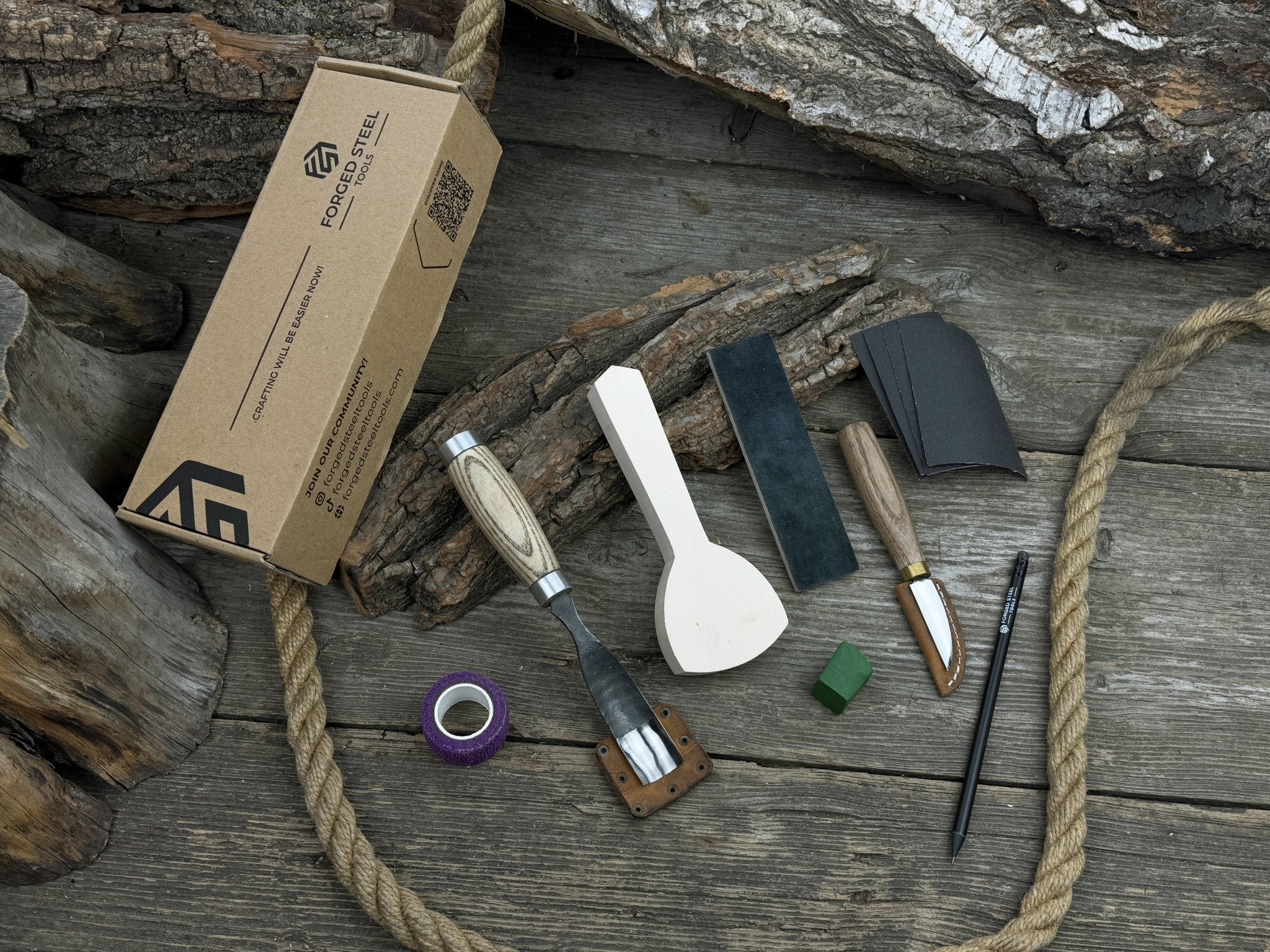Spoon Carving Kit – All-in-One Whittling Starter Set for Beginners, Adults &amp; Kids