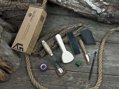 Spoon Carving Kit – All-in-One Whittling Starter Set for Beginners, Adults &amp; Kids