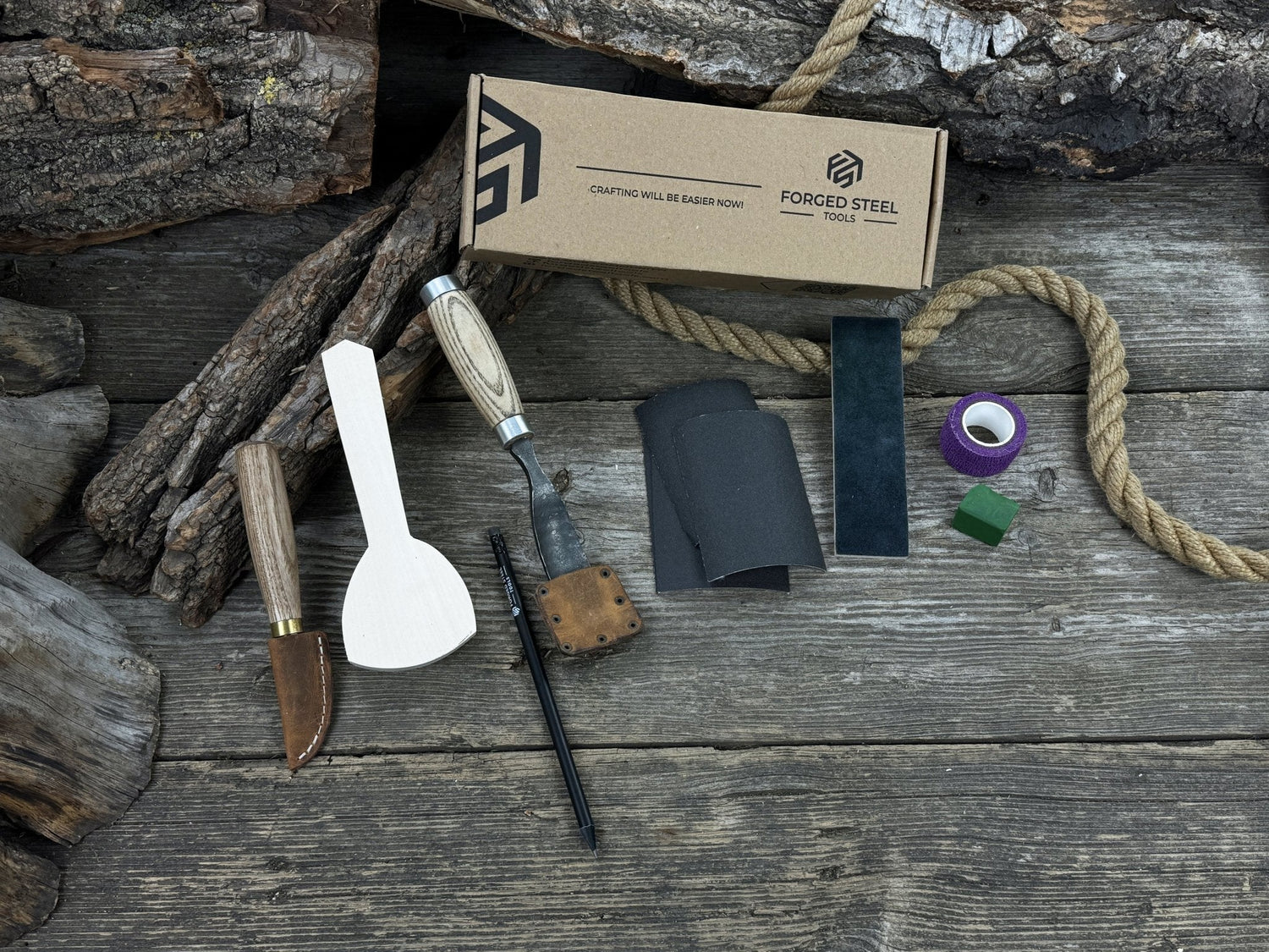 Spoon Carving Kit – All-in-One Whittling Starter Set for Beginners, Adults &amp; Kids