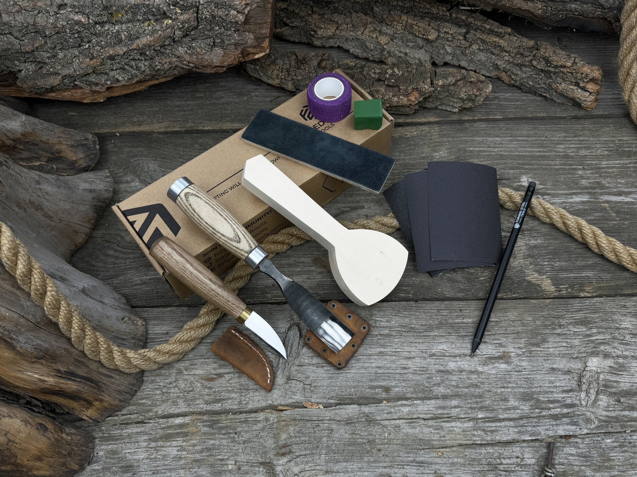 Spoon Carving Kit – All-in-One Whittling Starter Set for Beginners, Adults &amp; Kids